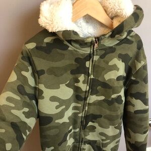 Camo sweater jacket